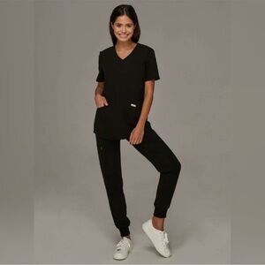 Figs Black Scrub Set XXS